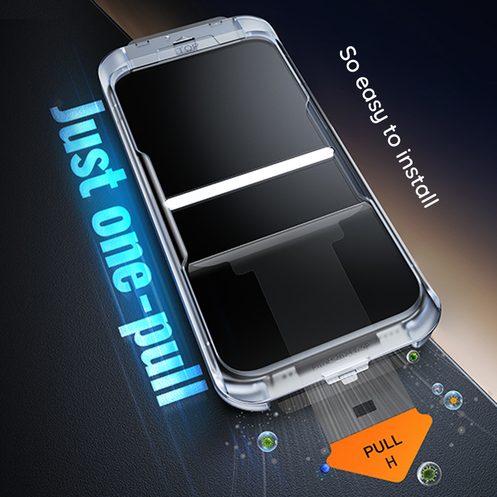 Folie de protectie Ecran Torras GlassGo Install Master pentru Apple iPhone 17 Pro Max, Sticla Securizata, Full Glue - Potrivire pe Apple iPhone 17 Pro Max