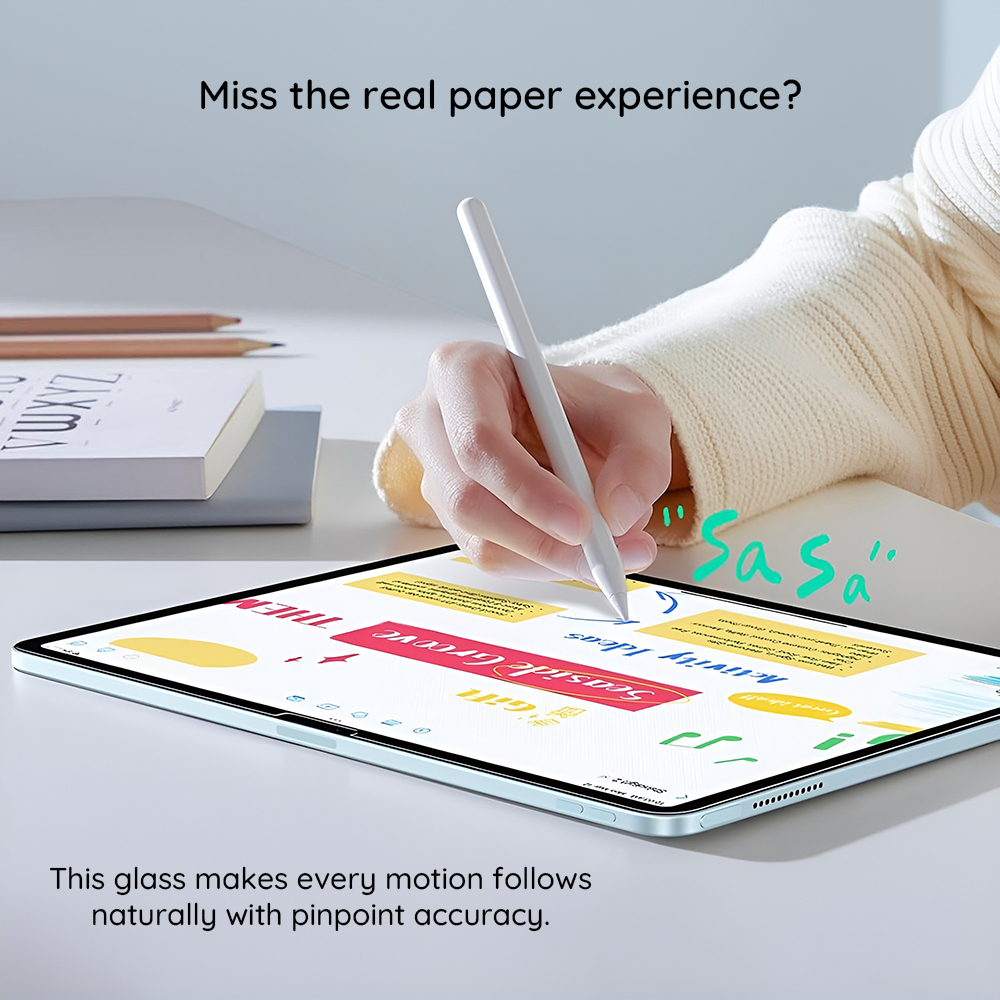 Folie de protectie Ecran ESR Paper Feel UltraFit pentru Apple iPad Air 13 (2026) / Air 13 (2025) / Air 13 (2024), Plastic, Set 2 bucati - Potrivire pe Apple iPad Air 13 (2026) / Air 13 (2025) / Air 13 (2024)