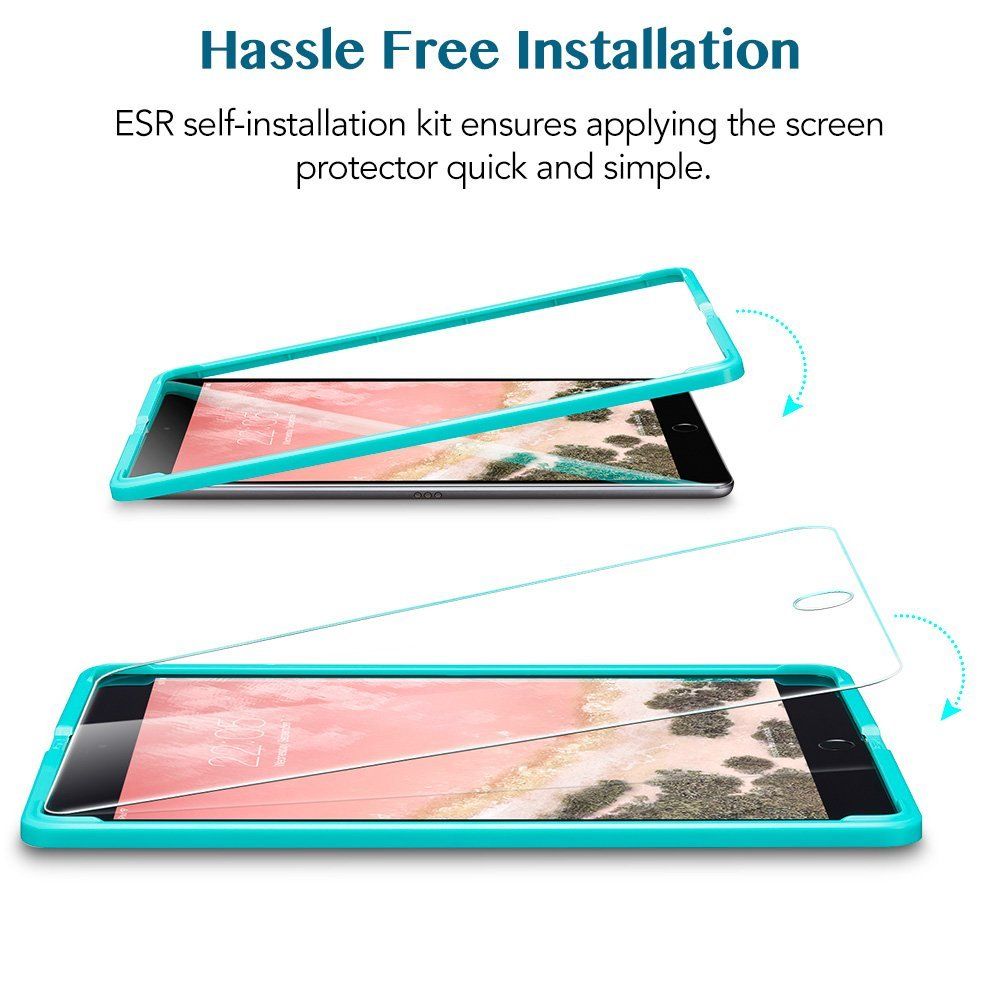Folie de protectie Ecran ESR pentru Apple iPad Pro 13 (2024), Sticla Securizata, Full Glue - Decupaje si compatibilitate cu husa