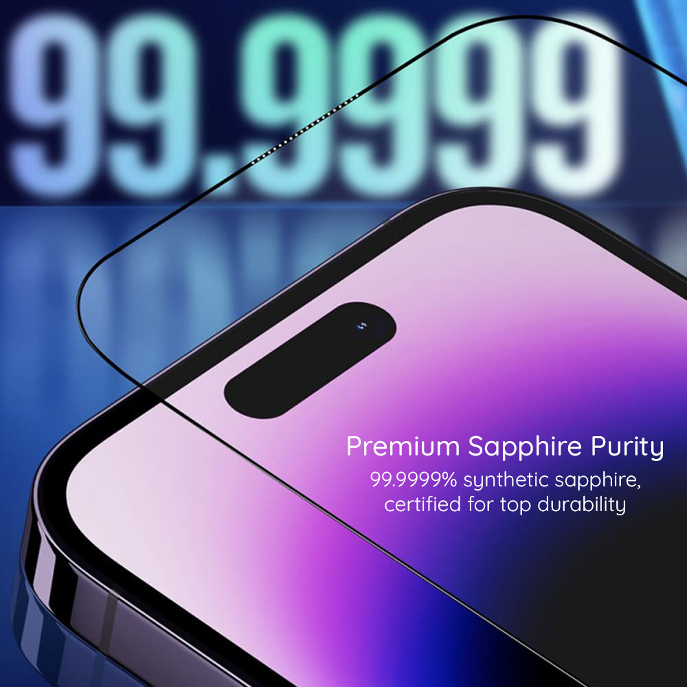 Folie de protectie Ecran Privacy Blueo Premium Sapphire Applicator pentru Apple iPhone 18 Pro, Sticla Securizata, Full Glue - Compatibilitate