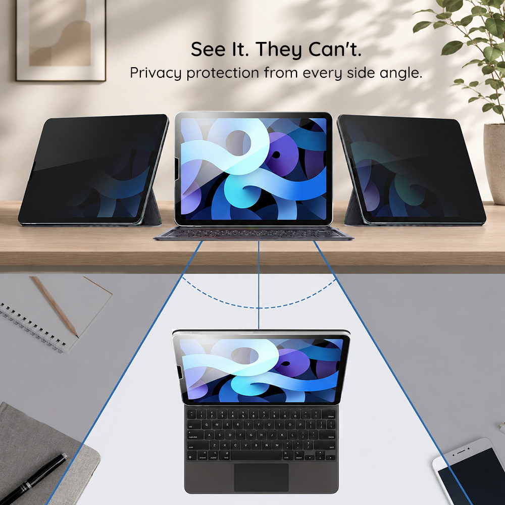 Folie de protectie Ecran Privacy Techsuit ArmorGlass CrystalHD pentru Apple iPad Pro 11 (2024), Sticla Securizata, Full Glue, Set 2 bucati - Cand merita schimbata