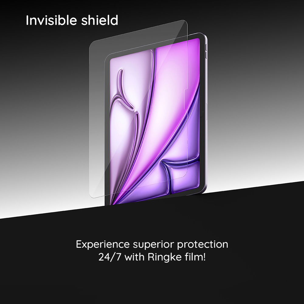 Folie de protectie Ecran Ringke Easy Slide pentru Apple iPad Pro 11 (2024), Sticla Securizata, Full Glue - Claritate si tratament oleofob