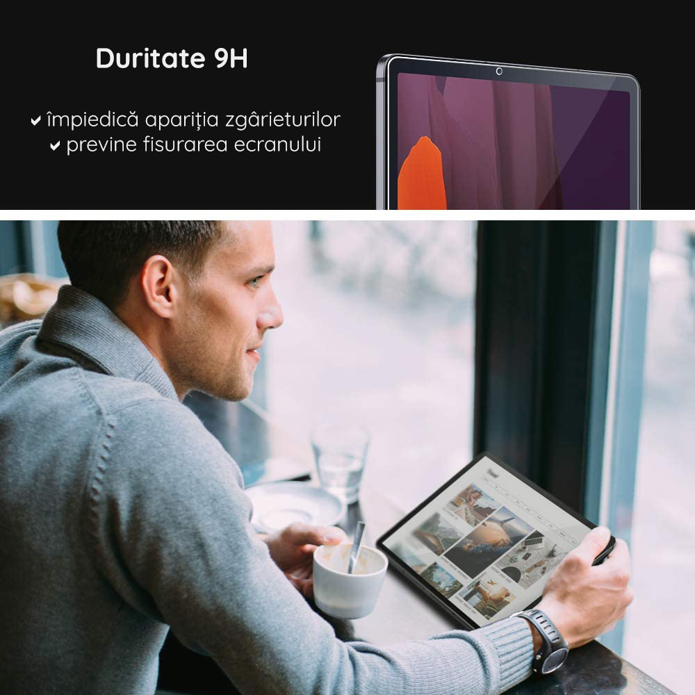 Folie de protectie Ecran Spigen GlastR EZ FIT pentru Apple iPad Pro 13 (2024), Sticla Securizata, Full Glue AGL07793 - Montaj fara bule pe suprafata mare