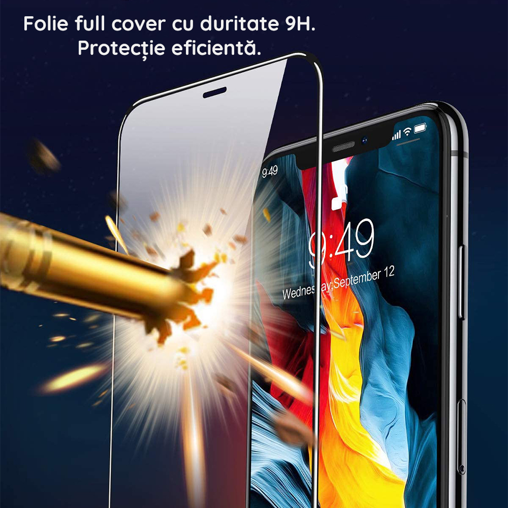 Folie de protectie Ecran Techsuit pentru Samsung Galaxy S23+ S916 / S22+ 5G S906, Sticla Securizata, Full Glue, 111D, Neagra - Ecran fara pete sau voal
