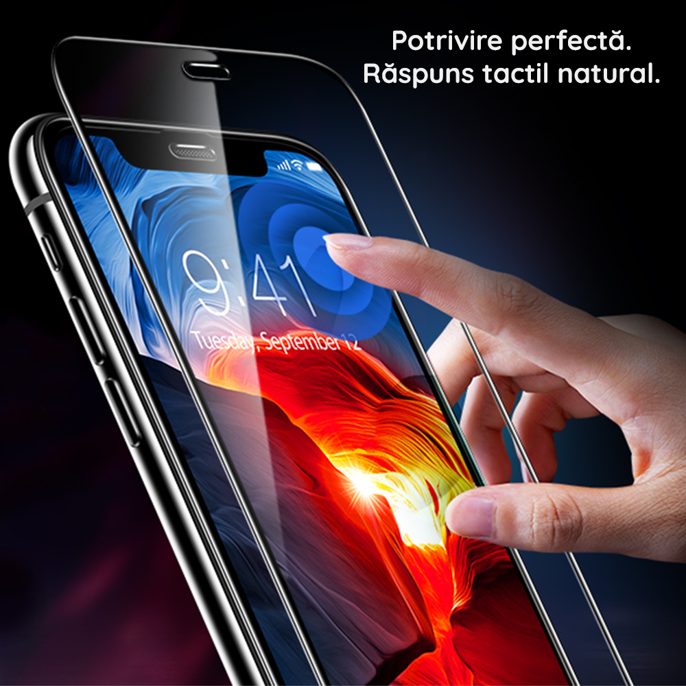 Folie de protectie Ecran Techsuit pentru Samsung Galaxy S23+ S916 / S22+ 5G S906, Sticla Securizata, Full Glue, 111D, Neagra - Cand folosesti si o husa