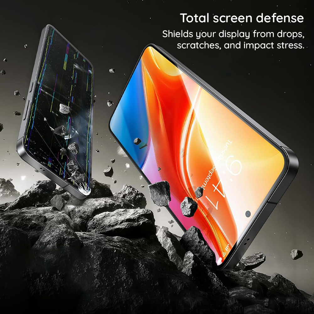 Folie de protectie Ecran Techsuit TitanGlass CrystalHD pentru Samsung Galaxy A56 A566 / S24 FE S721, Sticla Securizata, Full Glue, Set 2 bucati - Cititorul de amprenta din ecran