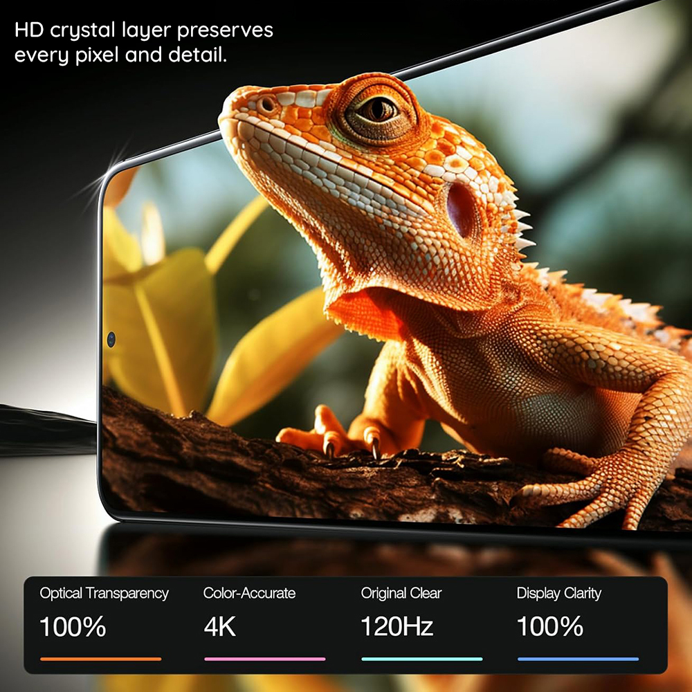 Folie de protectie Ecran Techsuit TitanGlass CrystalHD pentru Samsung Galaxy A56 A566 / S24 FE S721, Sticla Securizata, Full Glue, Set 2 bucati - Transparenta care nu schimba imaginea