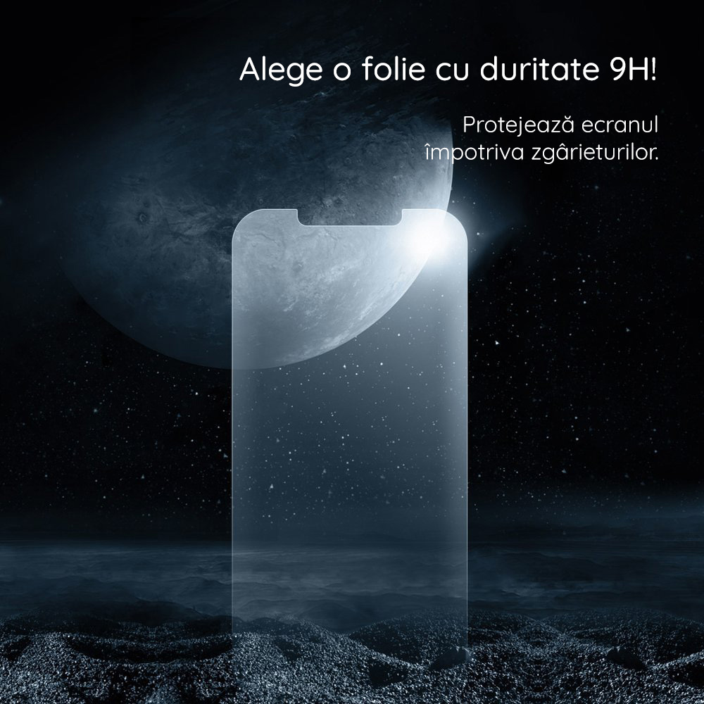 Folie de protectie Ecran Urban Armor Gear Shield pentru Apple iPhone 17 Pro / 18 Pro, Sticla Securizata, Full Glue, Neagra - Potrivire pe Apple iPhone 17 Pro / 18 Pro