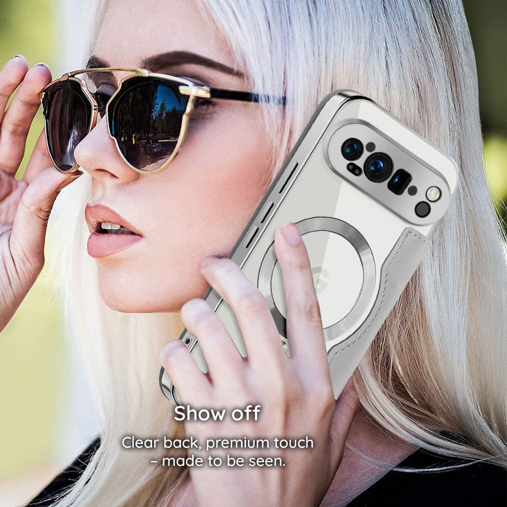 Husa MagSafe pentru Apple iPhone 16, Techsuit, SmartMag Book, Albastra - Potrivire pe iPhone 16