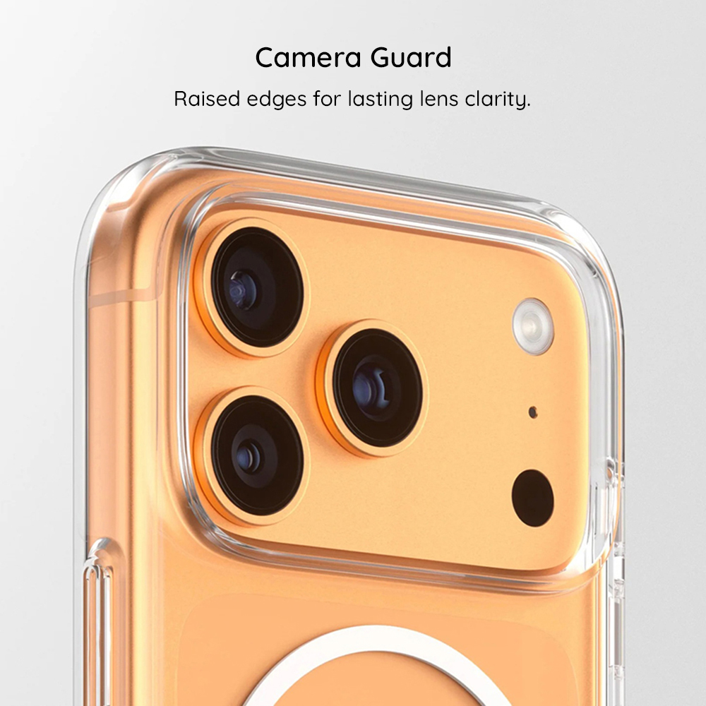 Husa MagSafe pentru Apple iPhone 17 Pro / 18 Pro, PanzerGlass, Care Feature Kickstand, Transparenta - Clara cu suport