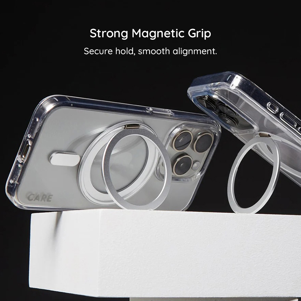 Husa MagSafe pentru Apple iPhone 17 Pro / 18 Pro, PanzerGlass, Care Feature Kickstand, Transparenta - MagSafe si protectie