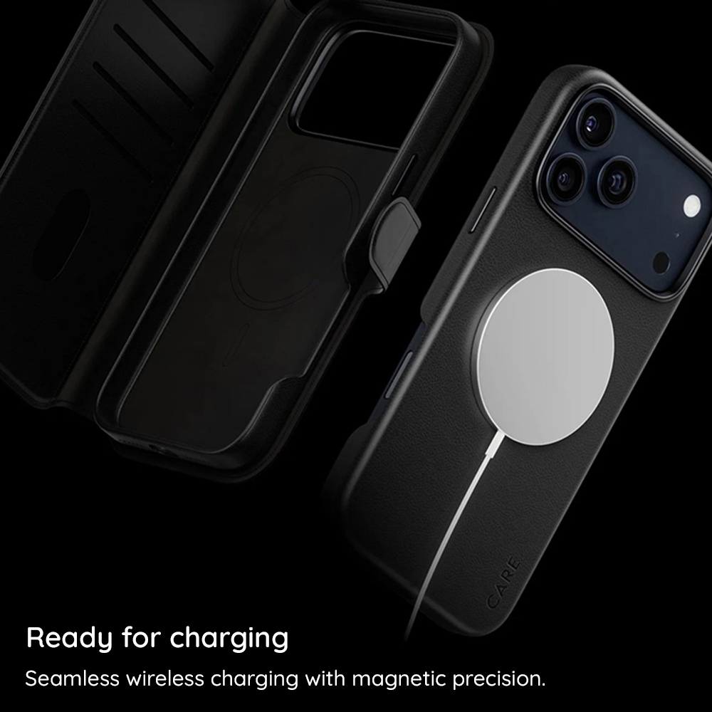 Husa MagSafe pentru Apple iPhone 17 Pro / 18 Pro, PanzerGlass, Care Feature Tango Two-in-One, Neagra - Potrivire pe iPhone 17 Pro / 18 Pro