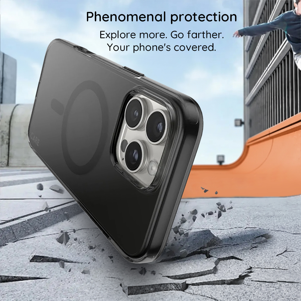 Husa MagSafe pentru Apple iPhone 17 Pro / 18 Pro, PanzerGlass, Care Urban Explorer Star Lit, Transparenta Alba - MagSafe si zi de zi