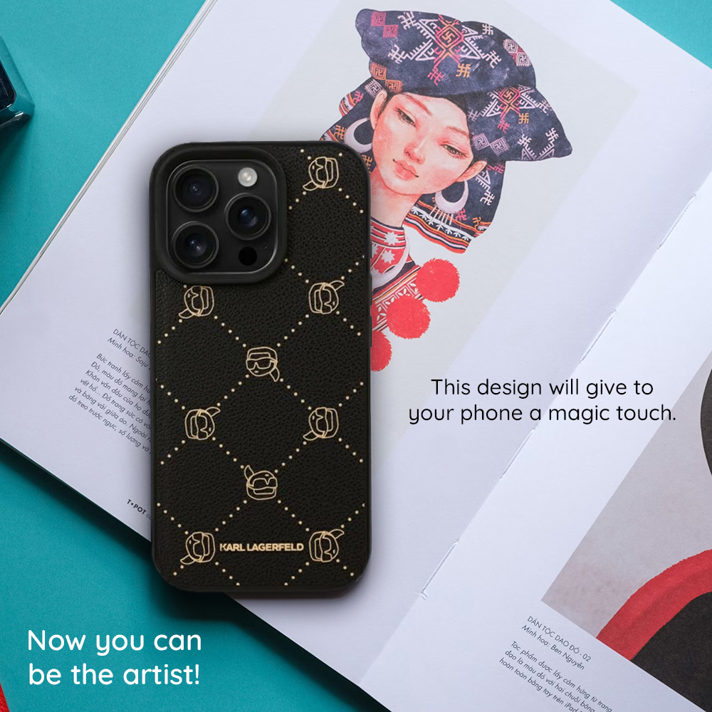 Husa MagSafe pentru Apple iPhone 18 Pro / 17 Pro, Karl Lagerfeld, Grained Embossed Ring , Bleu - Detalii de constructie