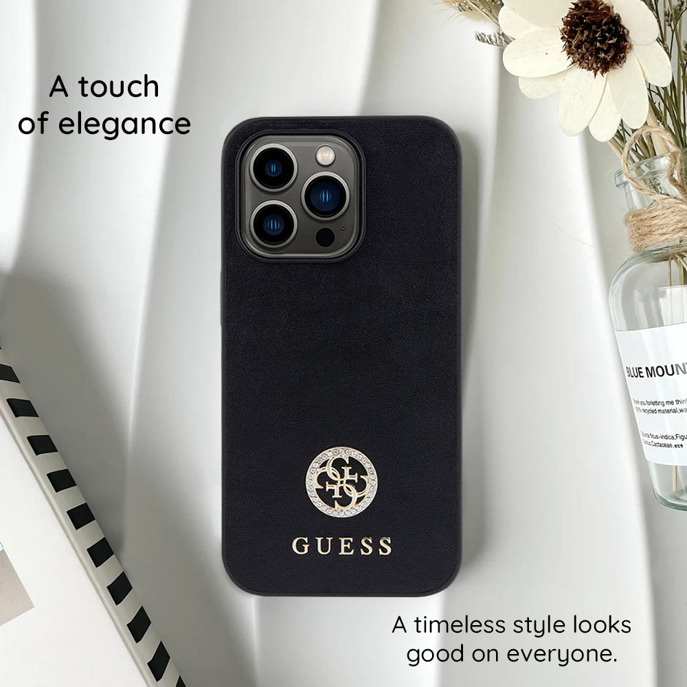 Husa MagSafe pentru Apple iPhone 18 Pro Max / 17 Pro Max, Guess, Croco Triangle Logo, Neagra - Utilizare si intretinere