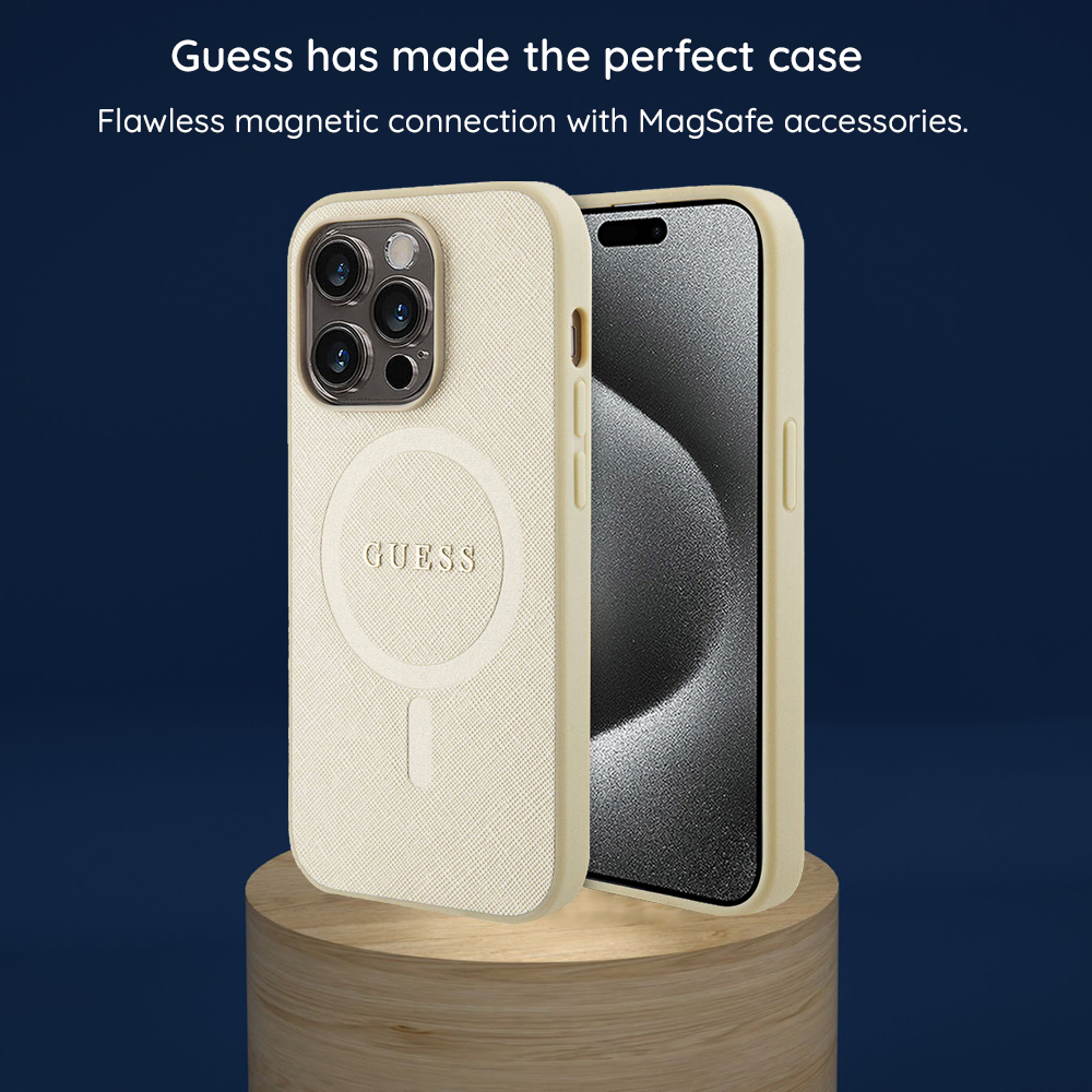 Husa MagSafe pentru Apple iPhone 18 Pro Max / 17 Pro Max, Guess, Saffiano Peony Ring, Maro - Recomandari de folosire