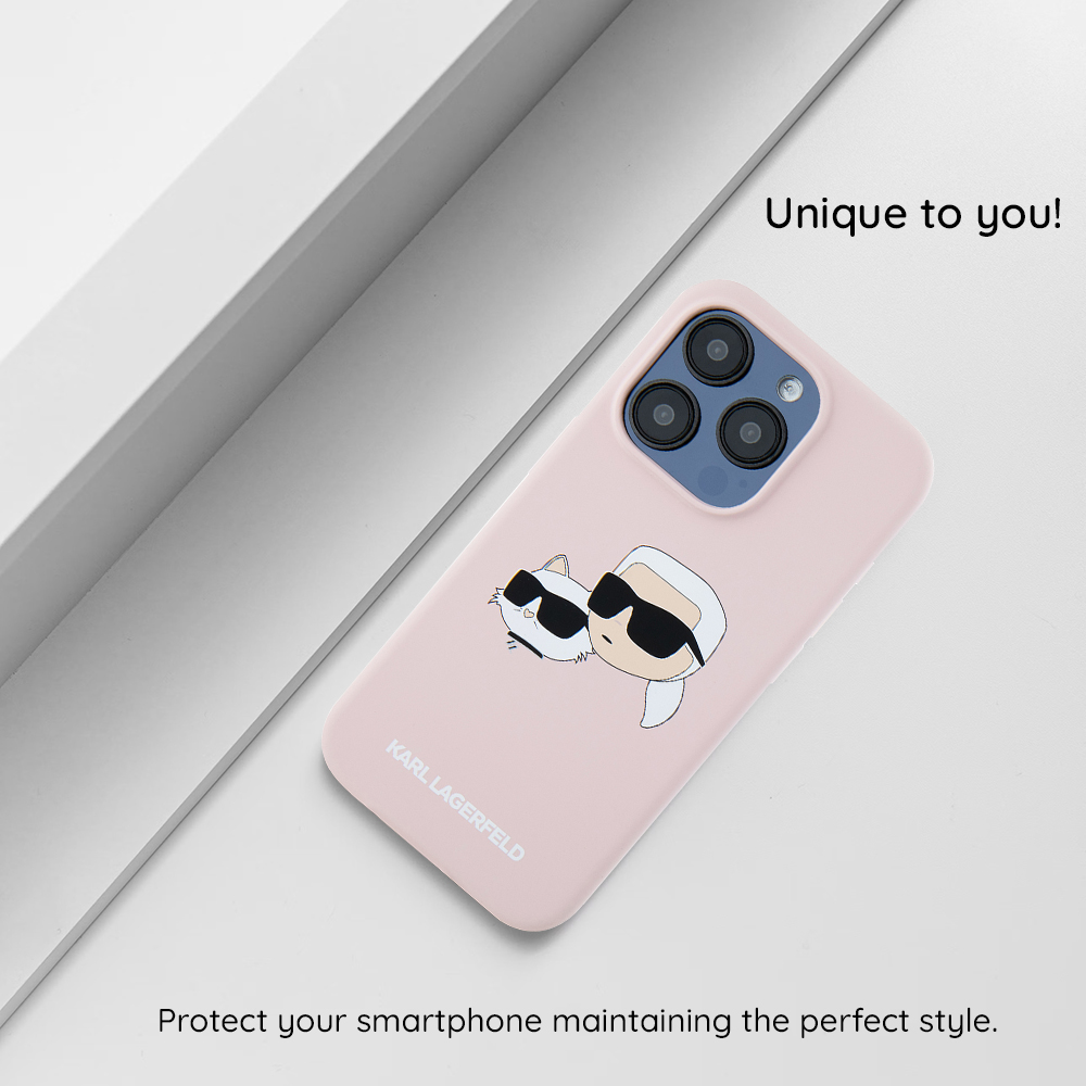 Husa MagSafe pentru Apple iPhone 18 Pro Max / 17 Pro Max, Karl Lagerfeld, Silicone Ring Karl & Choupette, Neagra - Caracteristici