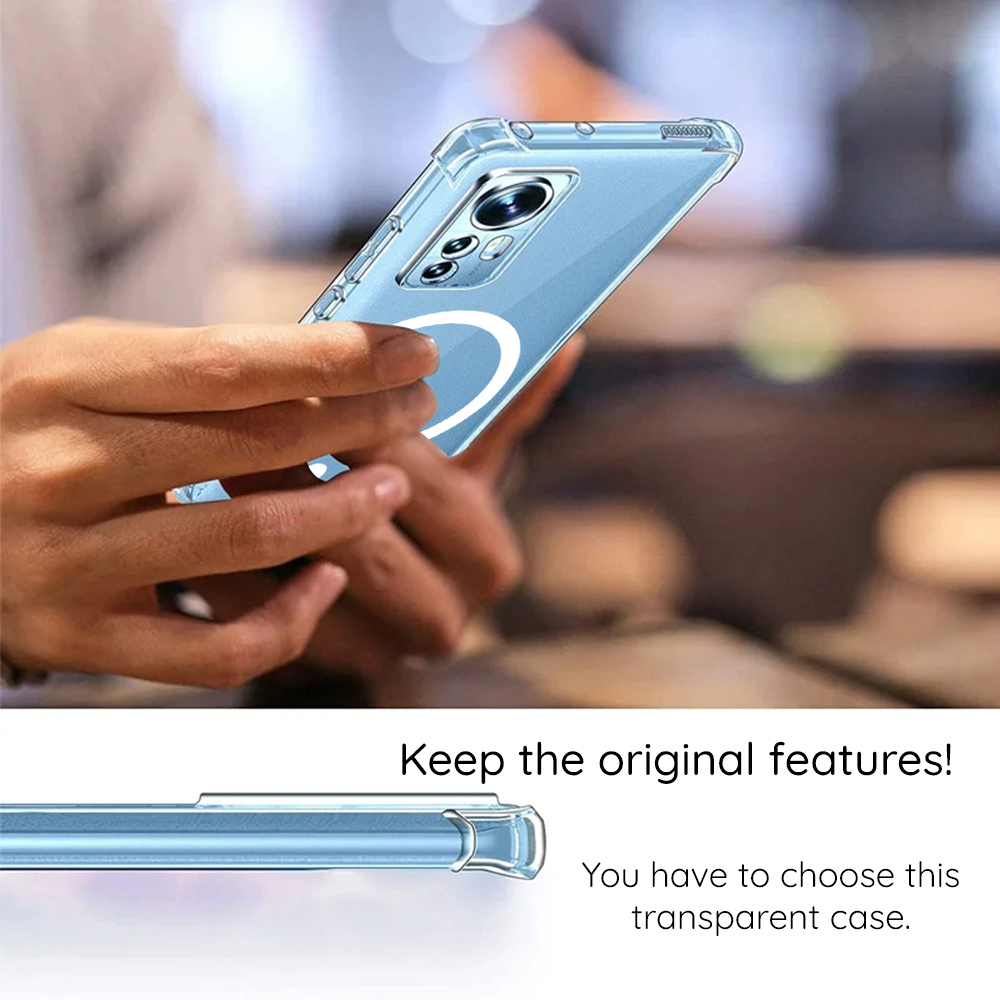 Husa MagSafe pentru Samsung Galaxy A55 5G A556, Techsuit, Shockproof Clear, Fumurie - Compatibilitate MagSafe inclusa