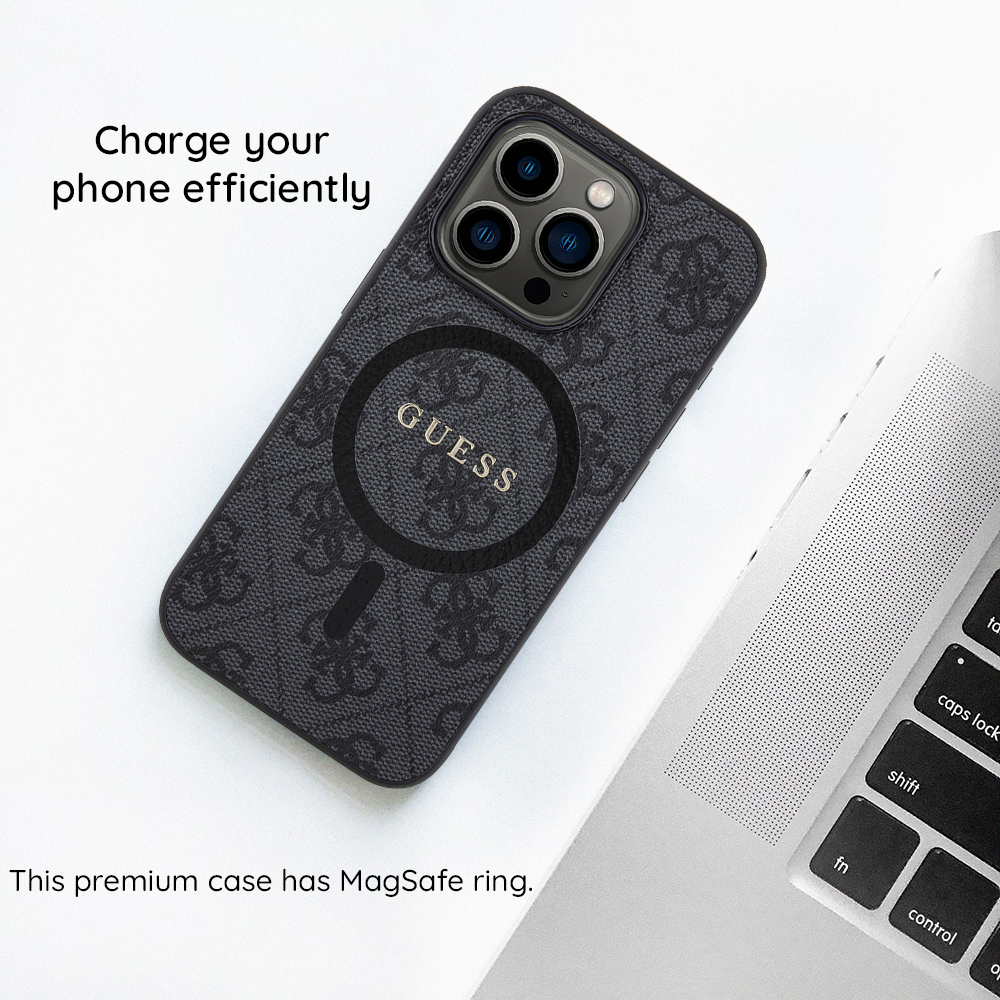 Husa MagSafe pentru Samsung Galaxy S26 FE S741, Guess, 4G Embossed Ring Classic Logo, Neagra - Caracteristici