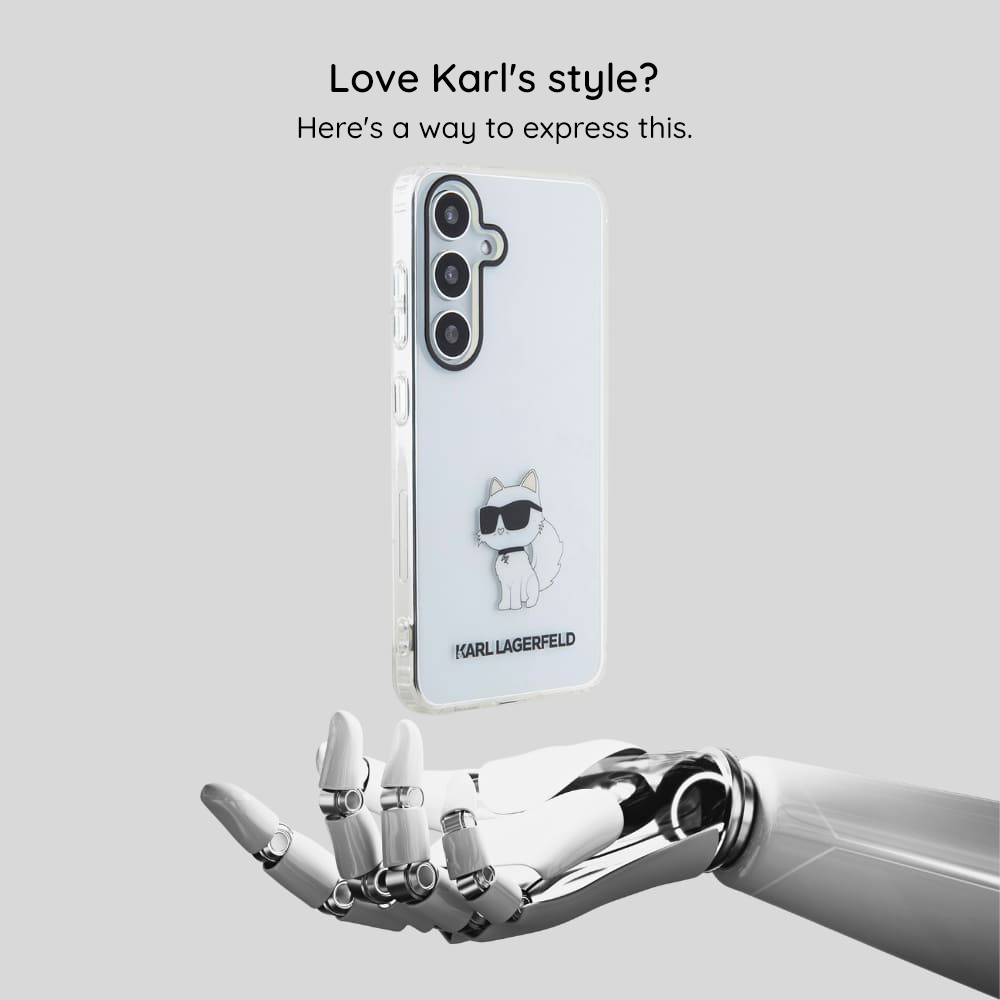Husa pentru Apple iPhone 18 Pro Max / 17 Pro Max, Karl Lagerfeld, IML Choupette NFT, Transparenta - Detalii de constructie