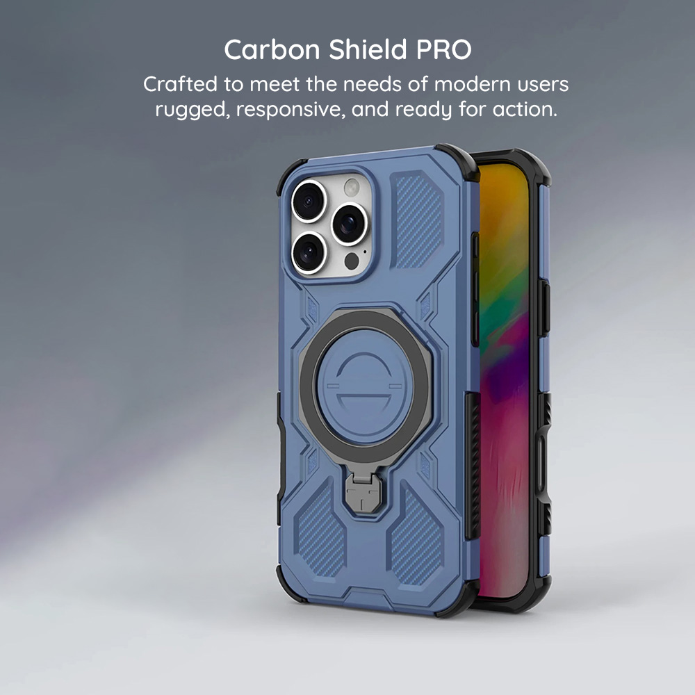 Husa pentru OnePlus 15, Techsuit, Carbon Shield Pro, Albastra - Rezistenta pe termen lung