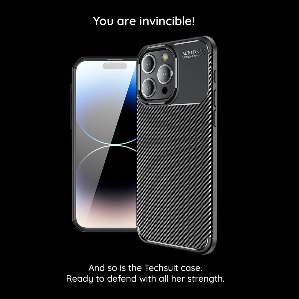 Husa pentru Xiaomi Redmi Note 13 Pro 4G / Poco M6 Pro 4G, Techsuit, CarbonFiber, Neagra - Material si finisaj