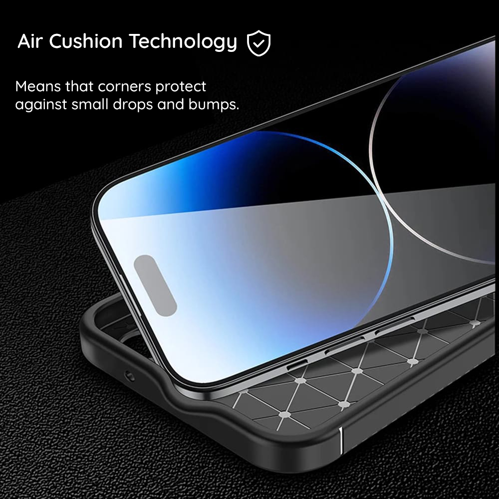 Husa pentru Xiaomi Redmi Note 13 Pro 4G / Poco M6 Pro 4G, Techsuit, CarbonFiber, Neagra - Potrivire pe Redmi Note 13 Pro 4G si Poco M6 Pro 4G