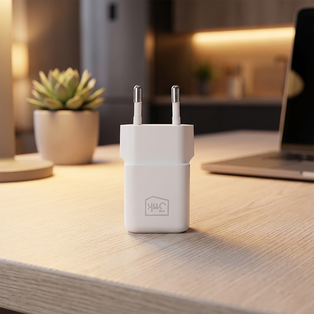 Incarcator Retea Cu Cablu USB-C 3MK Hyper, 25W, 3A, 1 x USB-C, Alb - 25W prin Power Delivery, cu cablu la pachet