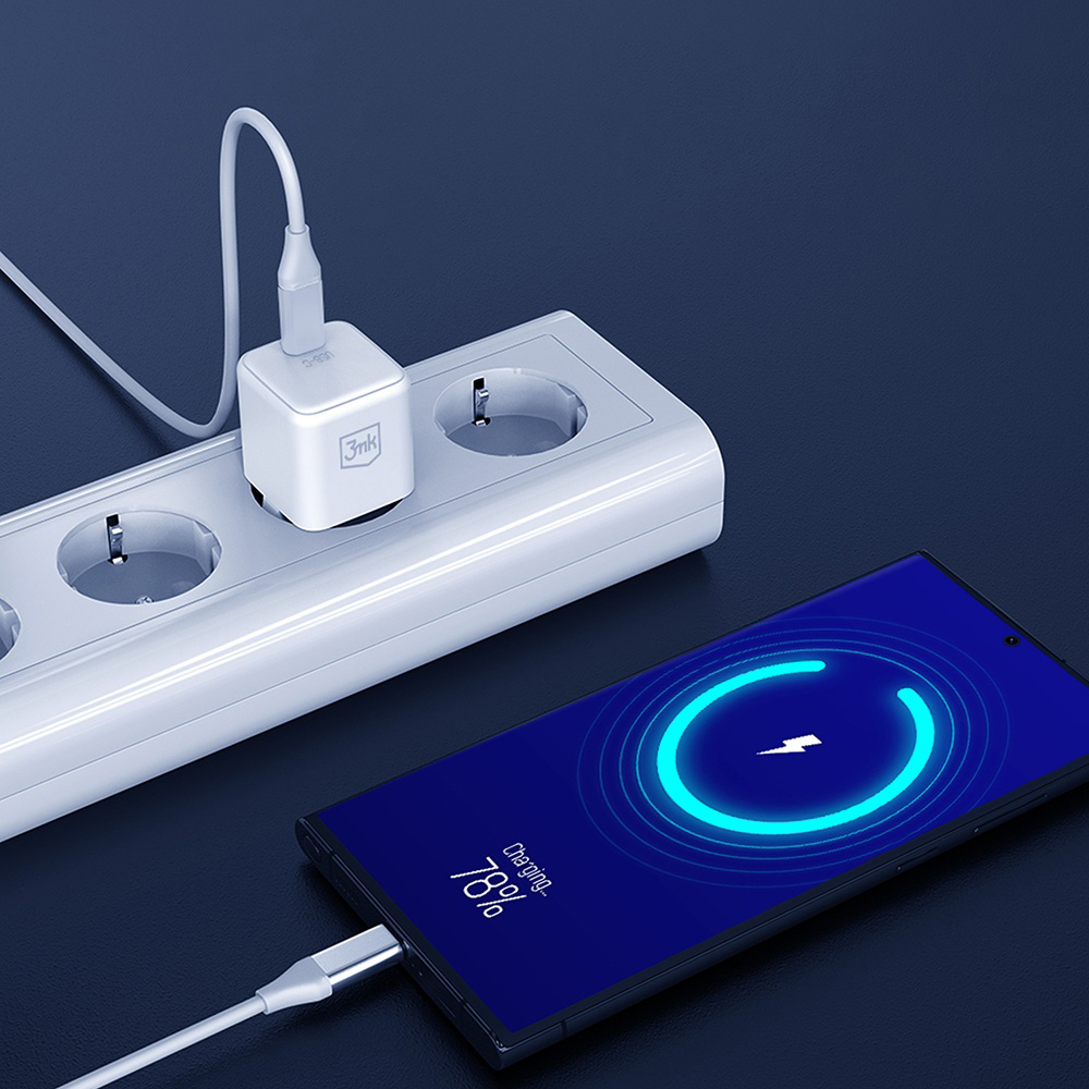 Incarcator Retea Cu Cablu USB-C 3MK Hyper, 25W, 3A, 1 x USB-C, Alb - 3MK, marca cunoscuta pentru accesorii serioase