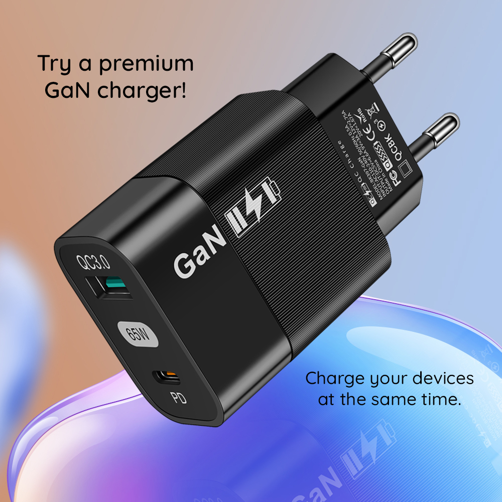 Incarcator Retea Techsuit CHPD131, 65W, 3.25A, 1 x USB-A - 1 x USB-C, Alb - 65W care inlocuiesc incarcatorul de laptop