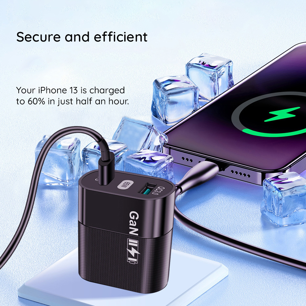 Incarcator Retea Techsuit CHPD131, 65W, 3.25A, 1 x USB-A - 1 x USB-C, Alb - GaN la pret accesibil