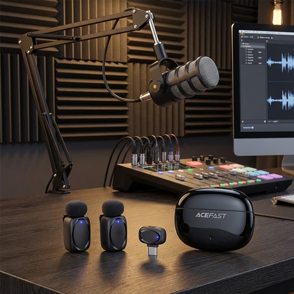 Lavaliera Acefast R2, USB-C, Set 2 bucati, Neagra - Pozitionare si intretinere