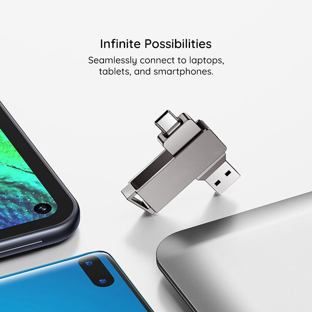 Memorie Externa USB-A 3.0 / USB-C Techsuit THSM20, 64Gb - Comod de purtat