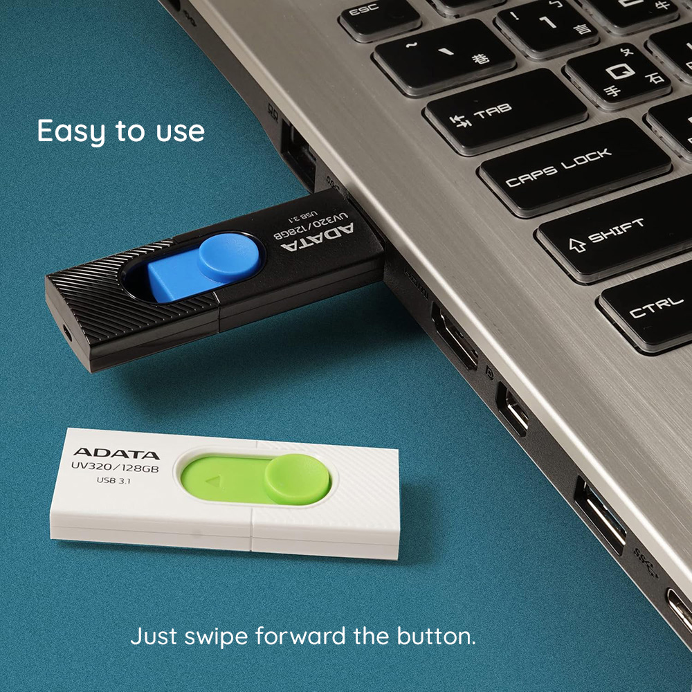 Memorie Externa USB-A 3.1 Adata UV320, 32Gb AUV320-32G-RBKBL - Caracteristici