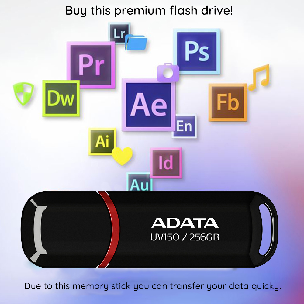 Memorie Externa USB-A 3.2 Adata UV150, 128Gb AUV150-128G-RBK - Caracteristici