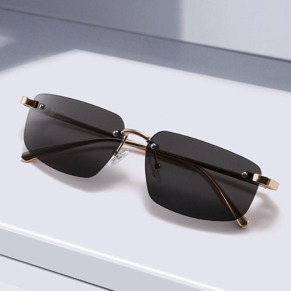Ochelari De Soare Unisex Techsuit S098, Aurii Maro Deschis - Auriu pe rama, maro deschis pe lentile