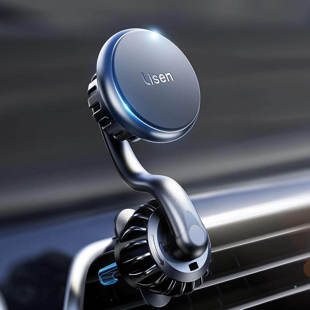 Suport Auto Magnetic Lisen, Universal, Negru YL0222060002 - Fixare magnetica sigura