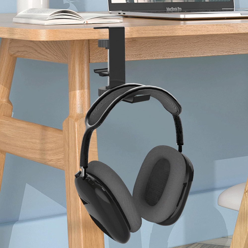 Suport Birou Techsuit DH2 pentru Casti / Geanta, Negru - Castile agatate, nu trantite