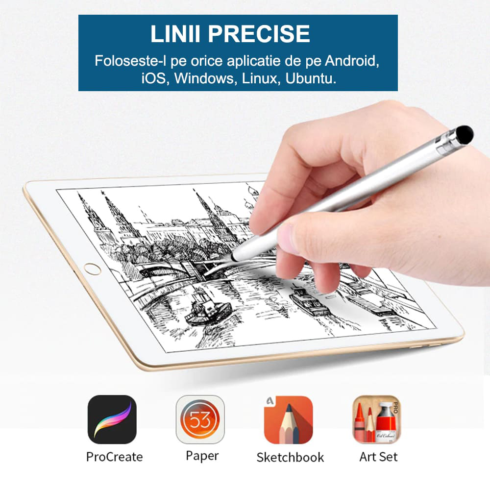 Touch Pen Techsuit JC01, Turcoaz - Ce nu face acest stylus